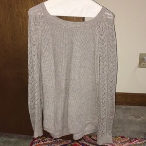 Grey knitted sweater
